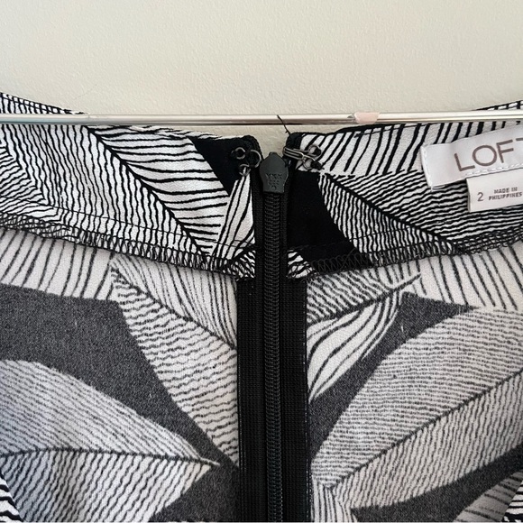 Loft Fern Black White Botanical Print Romper with Pockets - Picture 10 of 14